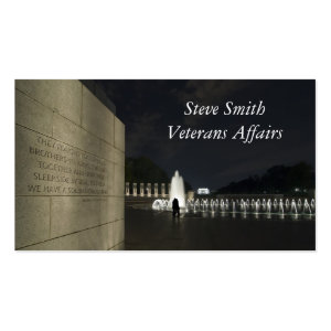 World War II Memorial Business Card Template