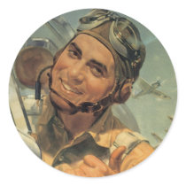 World War II Pilot stickers by RetroCommunications World War II Pilot stickers