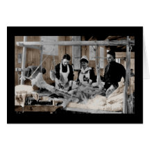 World War One Army Nurse and Staff with Patient Greeting Card