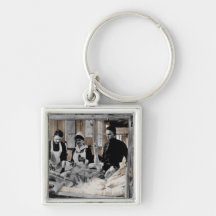 World War One Army Nurse and Staff with Patient Key Chain