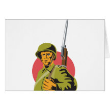 World War Two American Soldier Greeting Cards