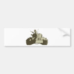 World War two battle tank panzer retro style Bumper Stickers