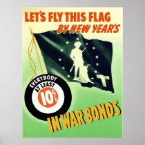 World War Two Minuteman Flag Print