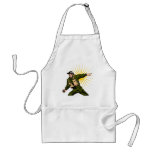 World war two soldier throwing grenade aprons