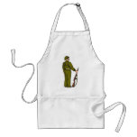 World war two soldier with rifle aprons