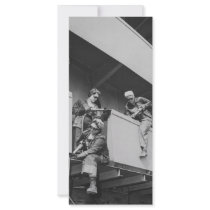 World War Two Women Chipping Slag Rack Card Design