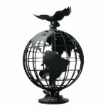 world with eagle cut outs