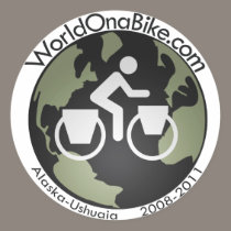 WorldOnaBike.com Logo sticker stickers