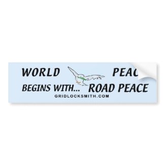 WORLDPEACEbegins bumpersticker