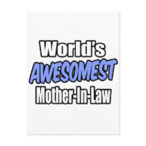 World's Awesomest Mother-In-Law postcards