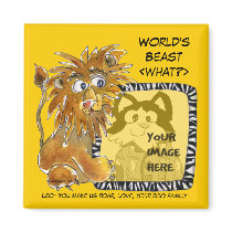 Worlds Beast [What?] Cartoon Magnet
