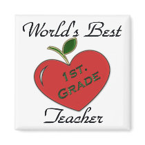World's Best 1st. Grade Teacher Fridge Magnets