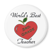 World's Best 3rd. Grade Teacher Magnets