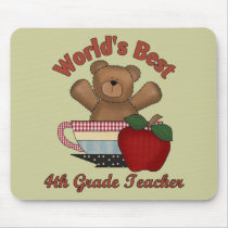 World's Best 4th Grade Teacher Mousepad