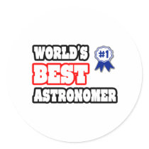 World's Best Astronomer Round Stickers