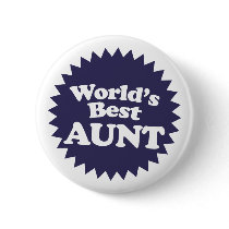 World's Best Aunt Pin