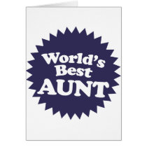 World's Best Aunt Cards