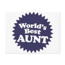 World's Best Aunt Postcards