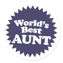 World's Best Aunt Sticker