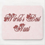 World's Best Aunt Valentine Tees and GIfts Mouse Mat