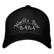 World's Best BABA embroidered hats by greek2me World's Best BABA embroidered hats