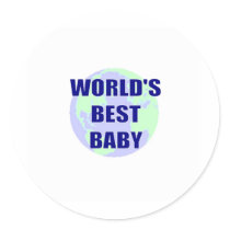 World's Best Baby Round Sticker
