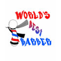 World's Best Barber Lady's T-Shirt by rwphoto World's Best Barber Lady's T-Shirt