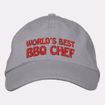 Worlds Best BBQ Chef embroidered hats