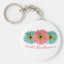 World's Best Beautician Keychains