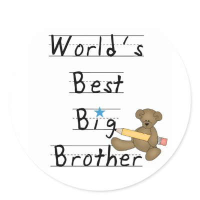 World's Best Big Brother Round Sticker