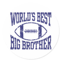 World's Best Big Brother Round Sticker