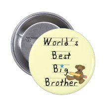 World's Best Big Brother Tshirts and Gifts Pinback Button