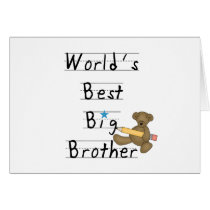 World's Best Big Brother Tshirts and Gifts Greeting Cards