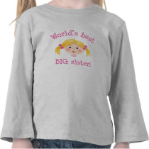 Worlds best big sister - blond hair t-shirts
