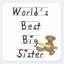 World's Best Big Sister Gifts Sticker