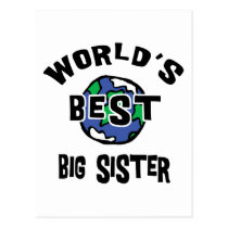 World's Best Big Sister postcards
