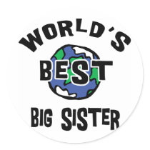 World's Best Big Sister stickers