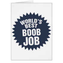 World's Best Boob Job Greeting Card