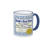 World's Best Boss Certificate Mug