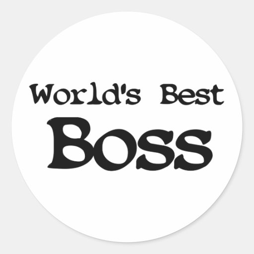 Worlds Best Boss Classic Round Sticker Zazzle
