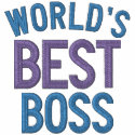 World's Best Boss Embroidered Polo Shirt embroidered shirts by stitchshop World's Best Boss Embroidered Polo Shirt embroidered shirts