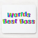 Worlds Best Boss Mousepad by teestyles Worlds Best Boss Mousepad
