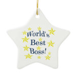 Worlds Best Boss Ornaments