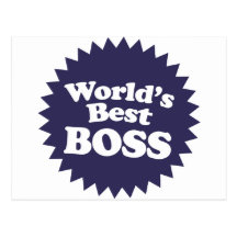 World's Best Boss Postcards