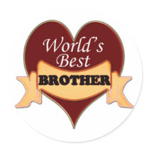 World's Best Brother Stickers