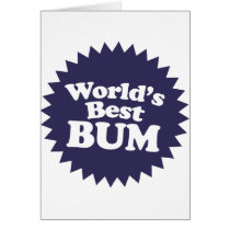 World's Best Bum Greeting Card