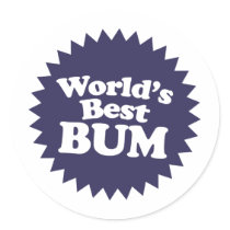 World's Best Bum Stickers