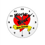 World's Best Bus Driver Round Wall Clock