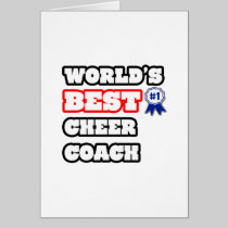 World's Best Cheer Coach Greeting Card