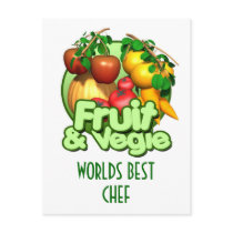 Worlds Best Chef Postcard by forbes1954 Worlds Best Chef Postcard